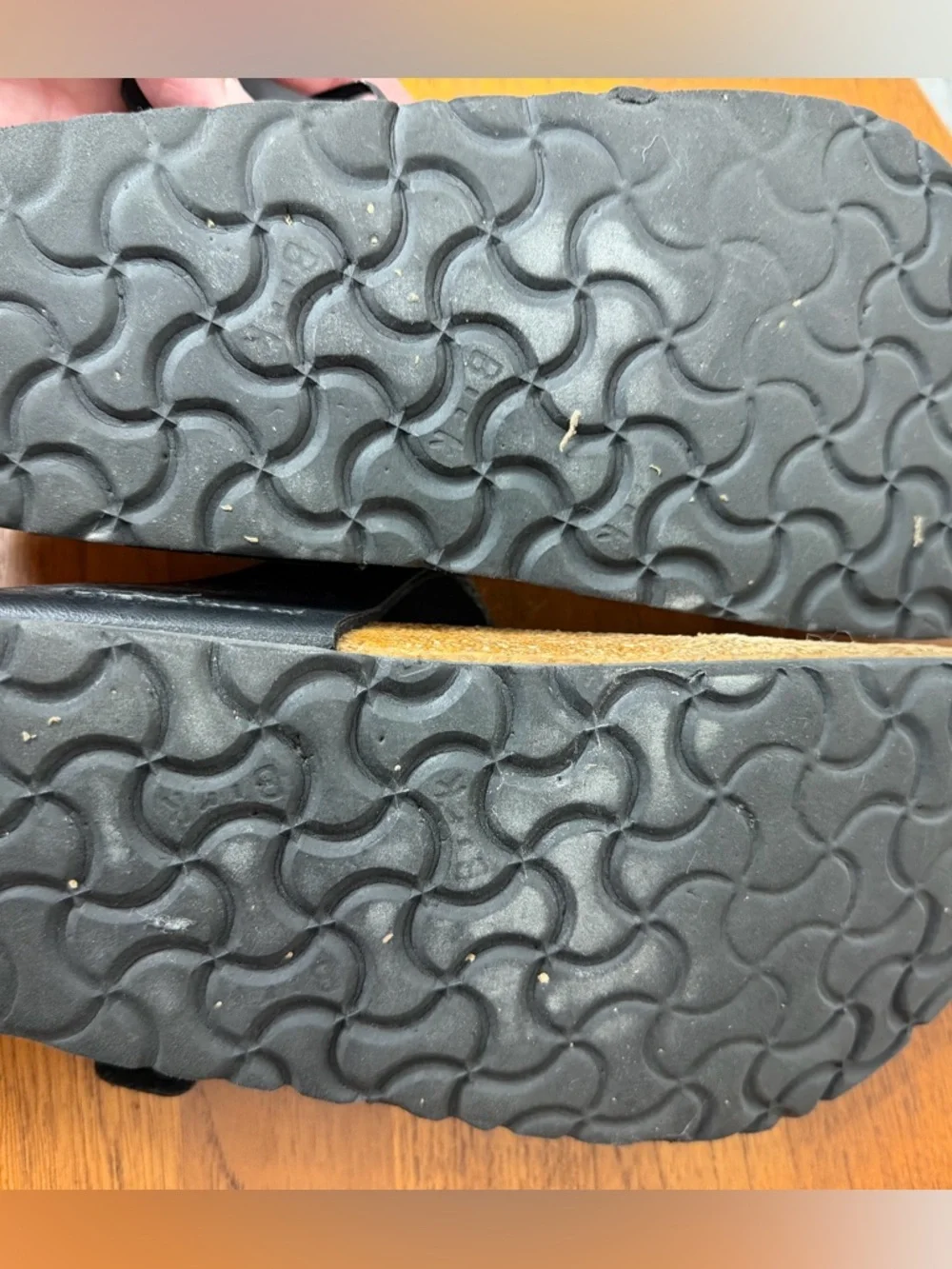 Birkenstock Gizeh Size 7 US Fair Condition Black Thong